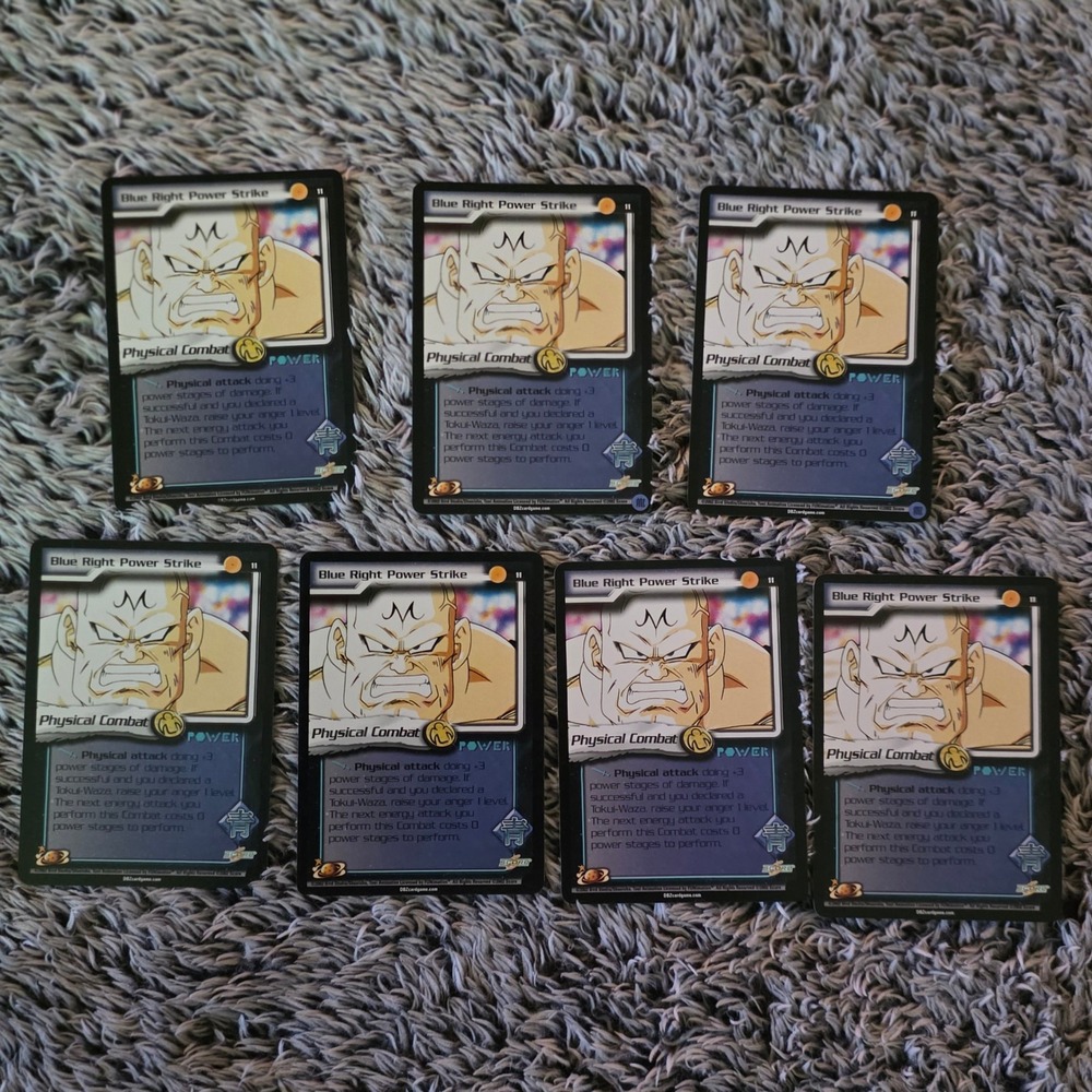 7x Dragon Ball Z Score TCG Blue Right Power Strike 11 World Games Saga Spopovich